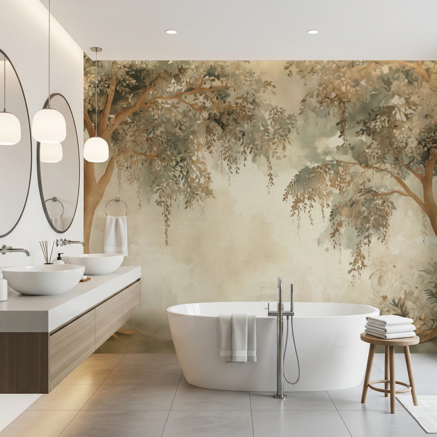 Willow Dreams – Forest Green Wall Mural