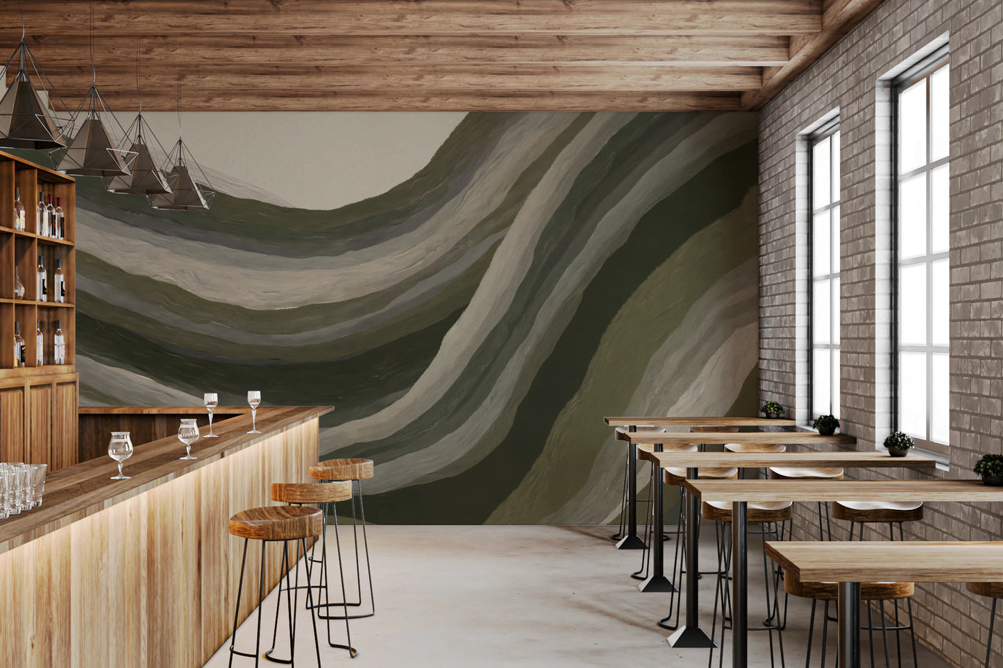 Earthy abstract textured landscape  Wall Mural