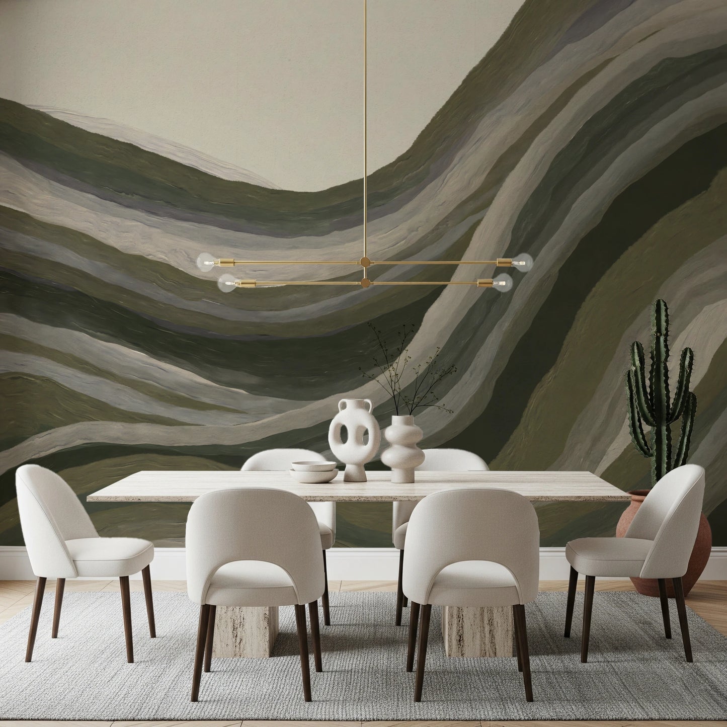 Earthy abstract textured landscape  Wall Mural