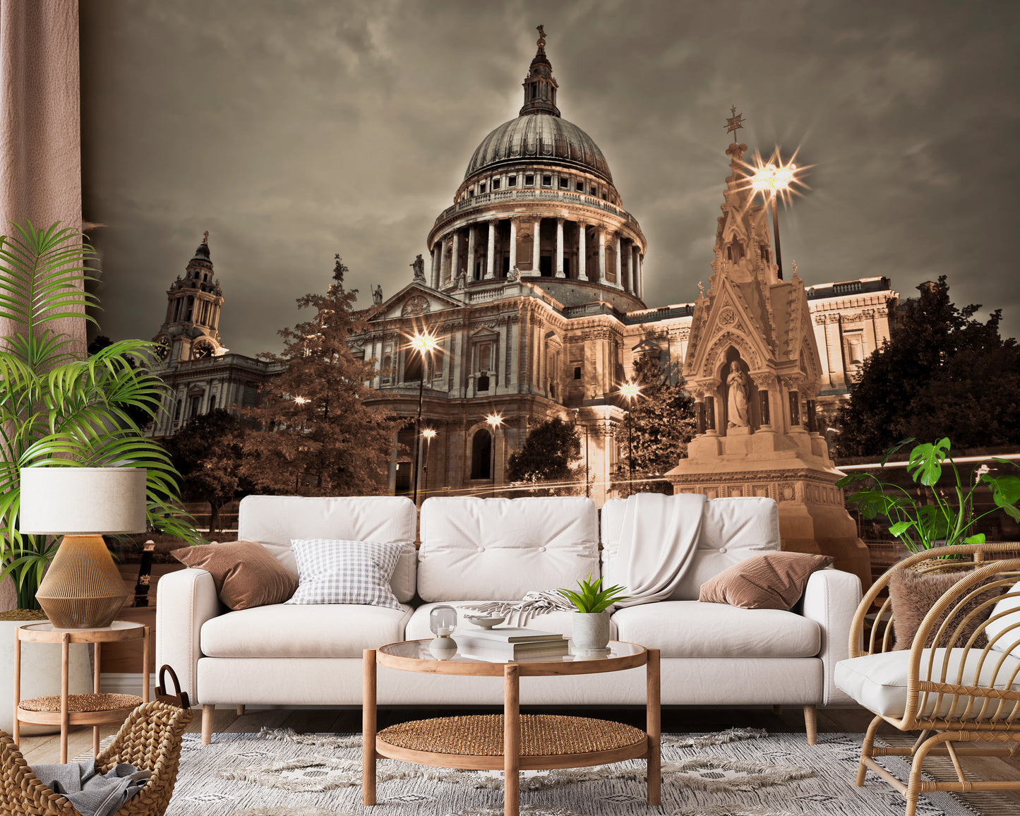 St Pauls Sepia Wall Mural