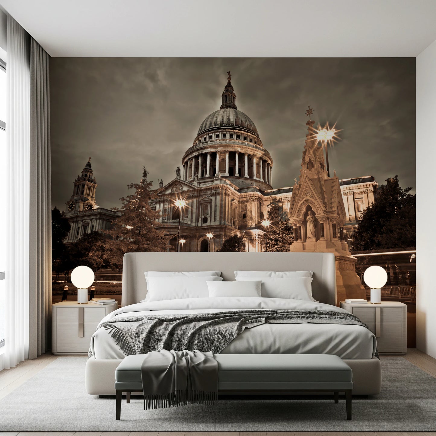 St Pauls Sepia Wall Mural