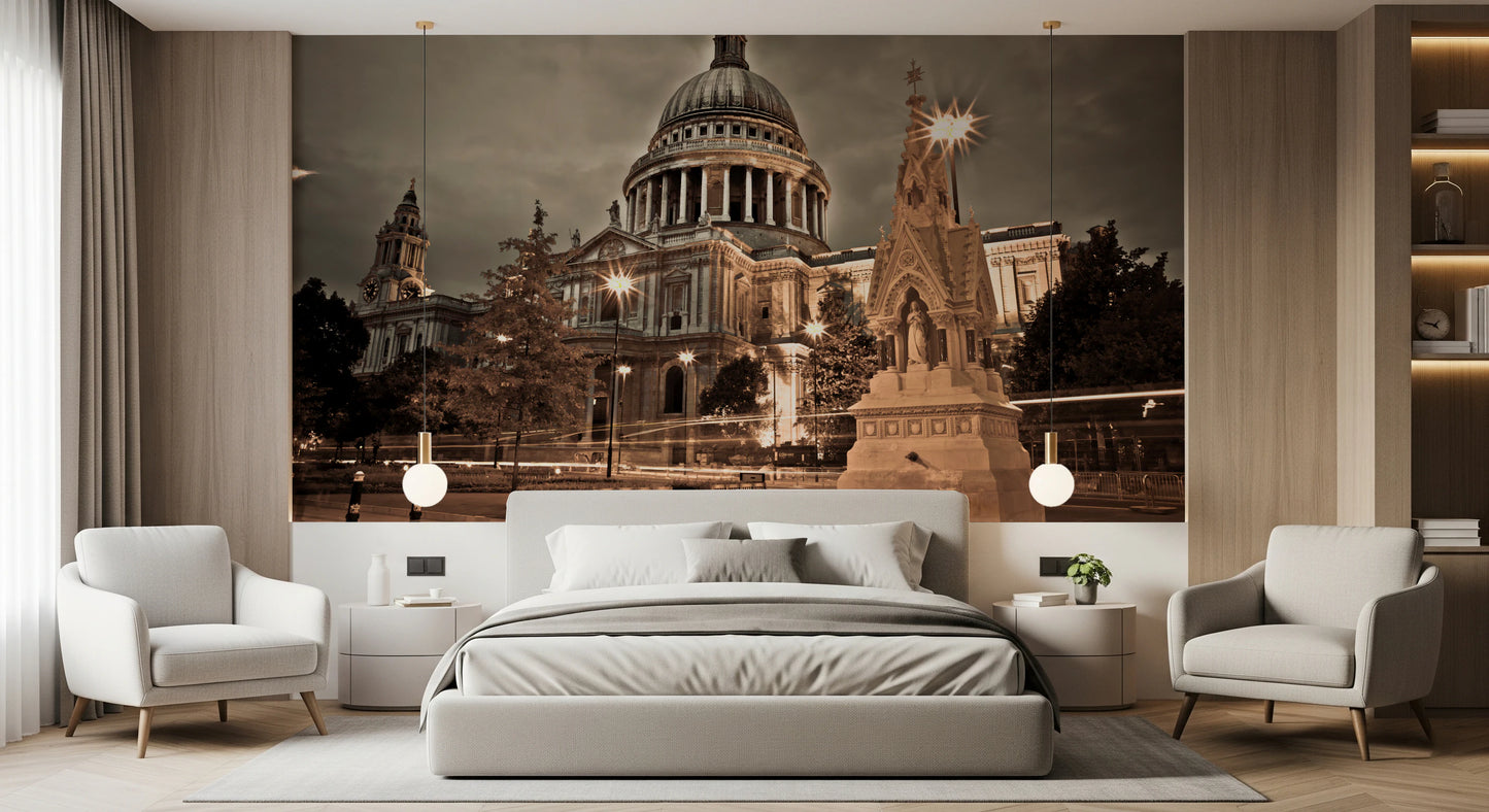 St Pauls Sepia Wall Mural