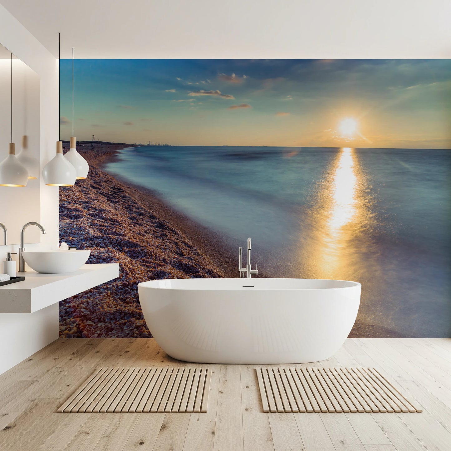 Golden Hour Shores Wall Mural