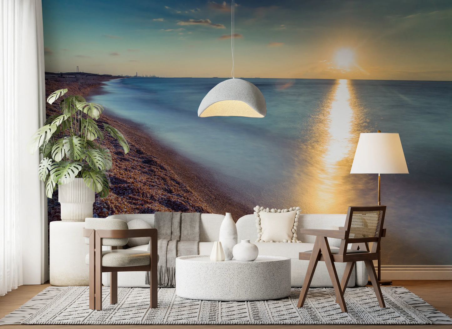 Golden Hour Shores Wall Mural