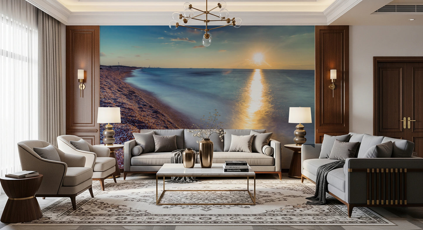 Golden Hour Shores Wall Mural
