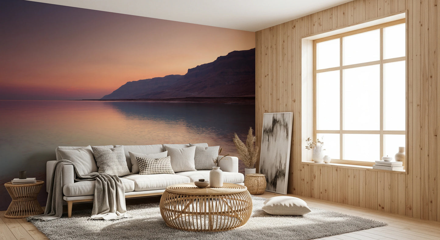 Serene Sunset Shoreline Wall Mural