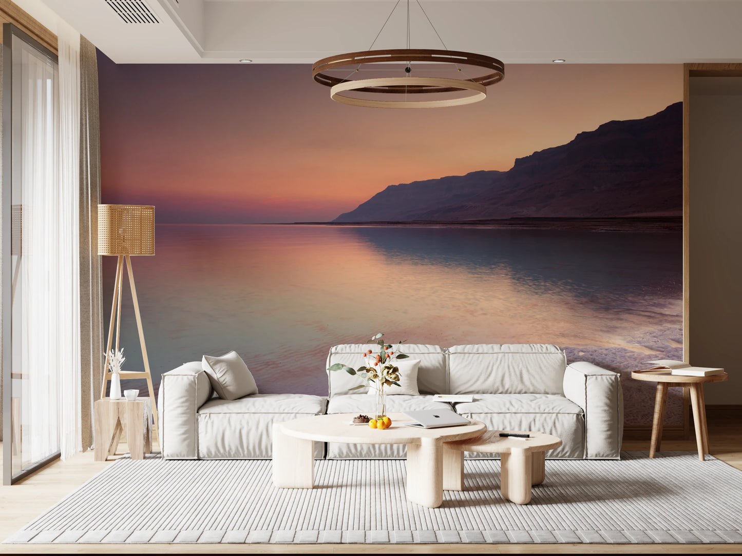 Serene Sunset Shoreline Wall Mural