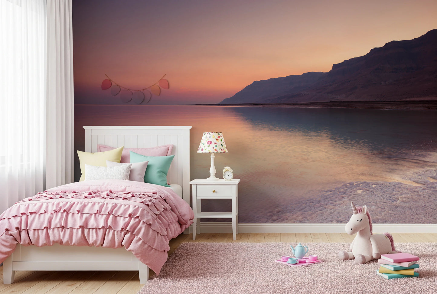 Serene Sunset Shoreline Wall Mural
