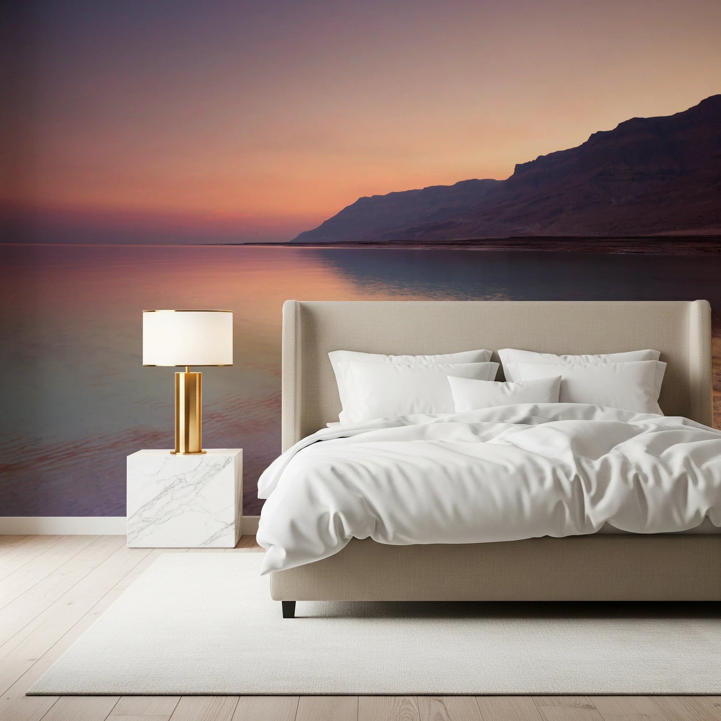 Serene Sunset Shoreline Wall Mural