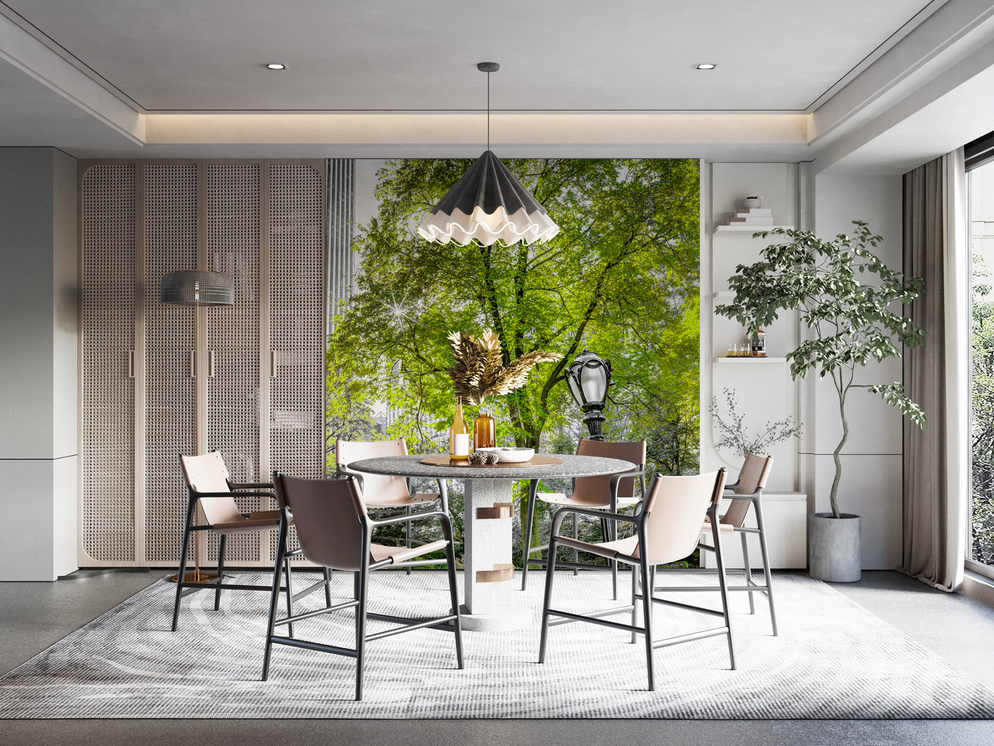 Emerald Metropolis Wall Mural