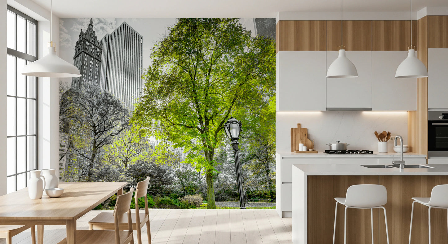 Emerald Metropolis Wall Mural