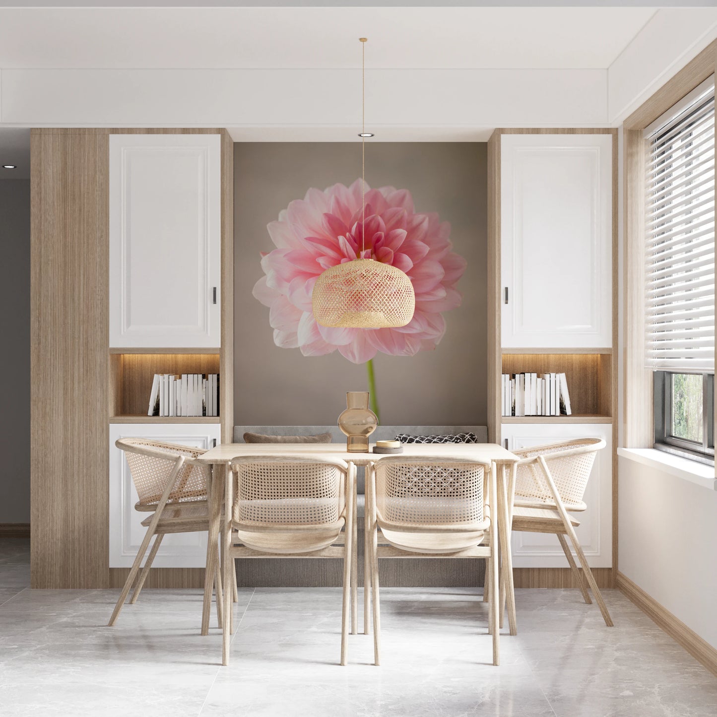 Pink Dahlia Wall Mural