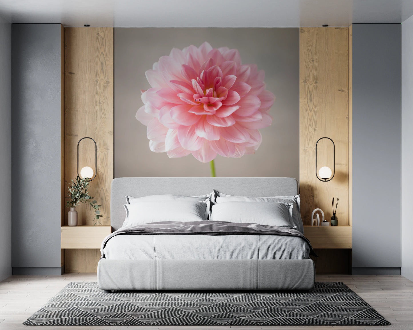 Pink Dahlia Wall Mural