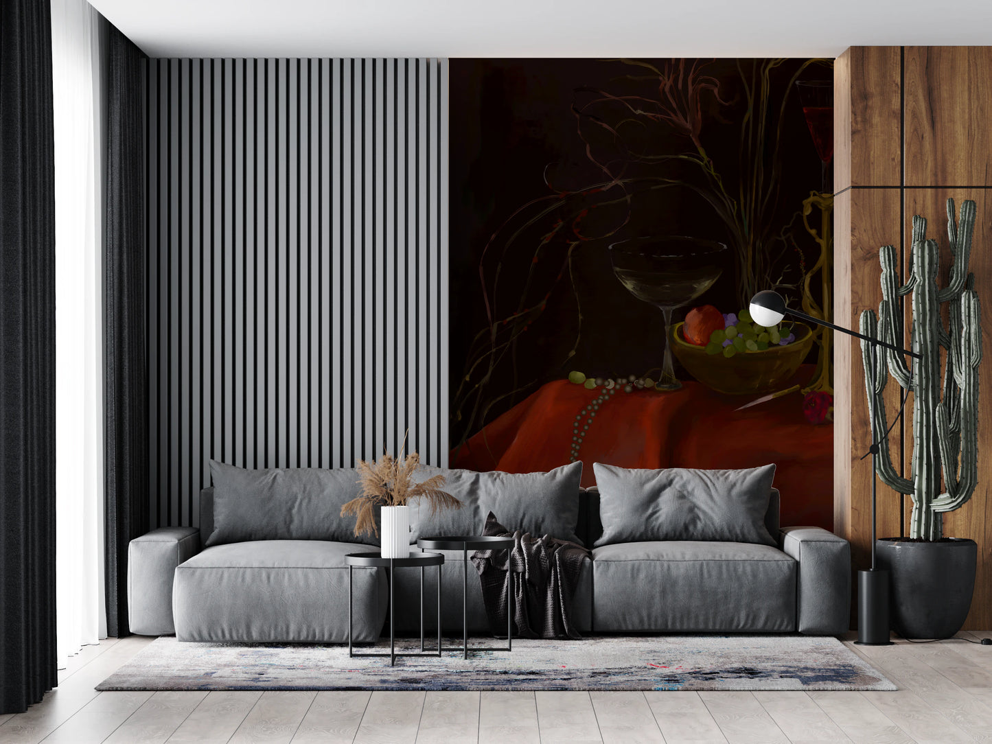 Moody Vintage Baroque Still Life Art Wall Mural