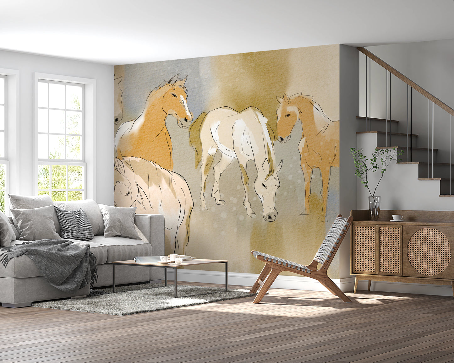 Equestrian Echoes Wall Mural