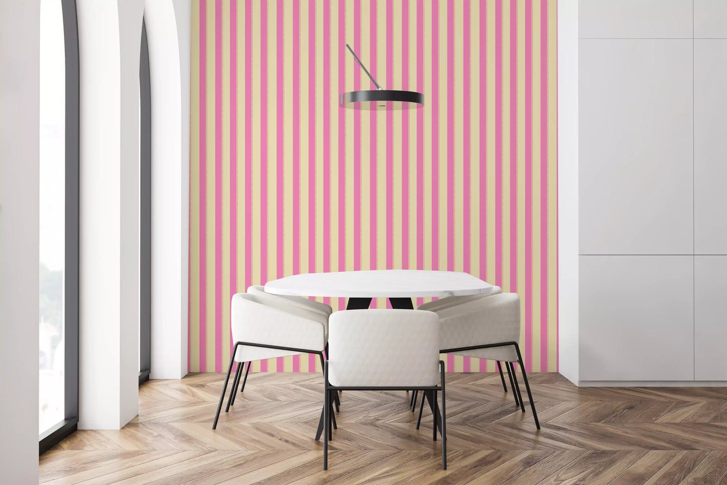 Pink Stripe Delight Wallpaper⁠