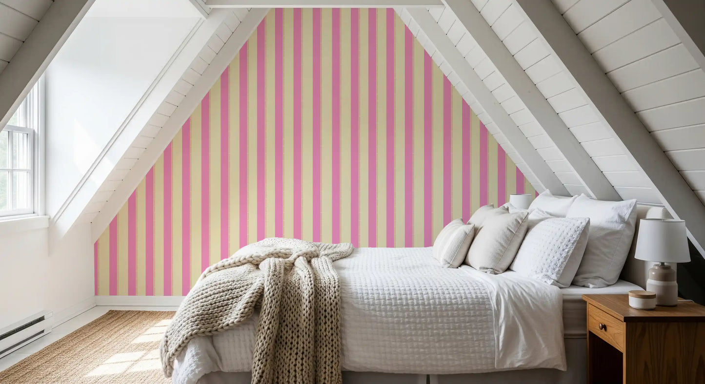 Pink Stripe Delight Wallpaper⁠