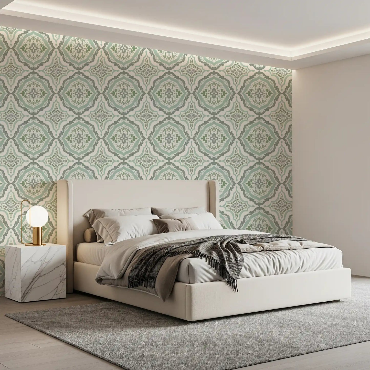 Sage Bloom Tile Wallpaper⁠