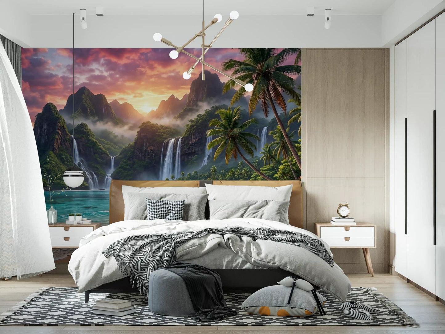 Island Waterfalls Wall Mural