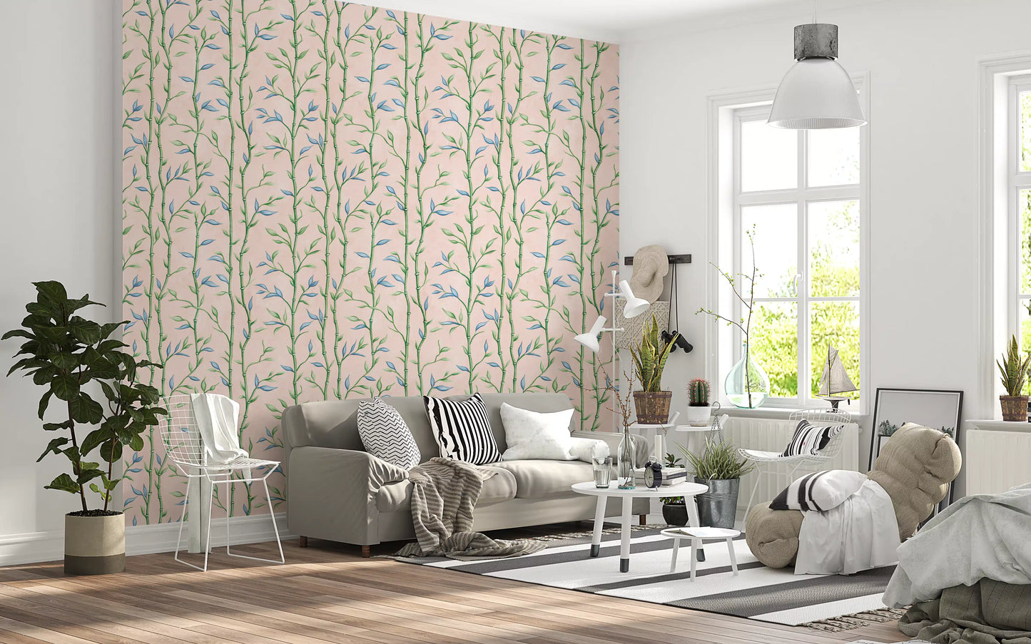 Bamboo Breeze Rose Wallpaper⁠