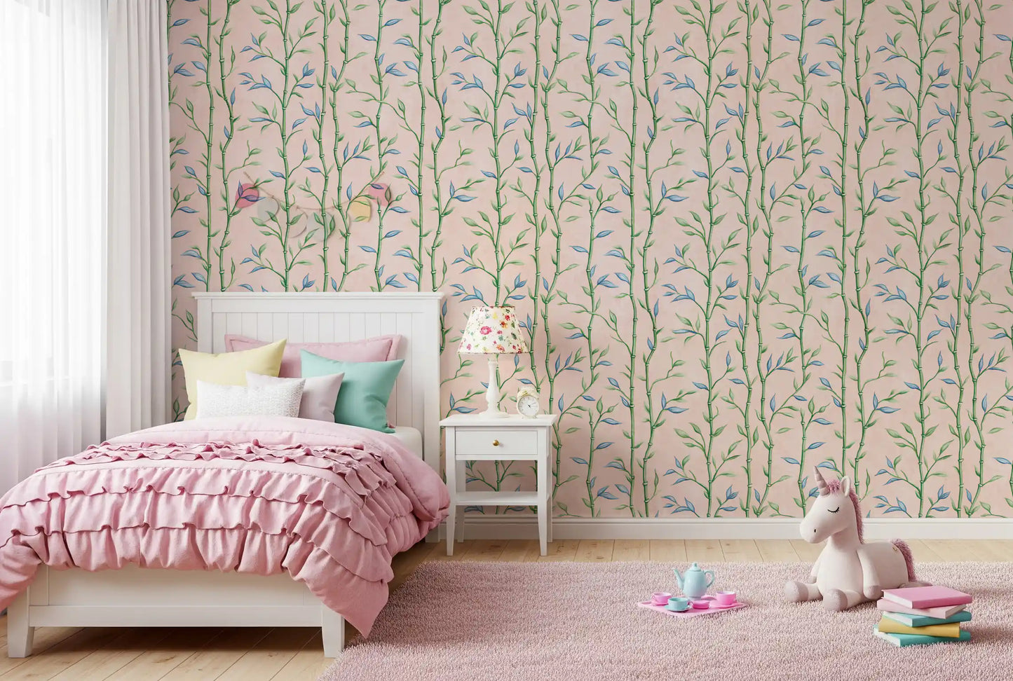 Bamboo Breeze Rose Wallpaper⁠
