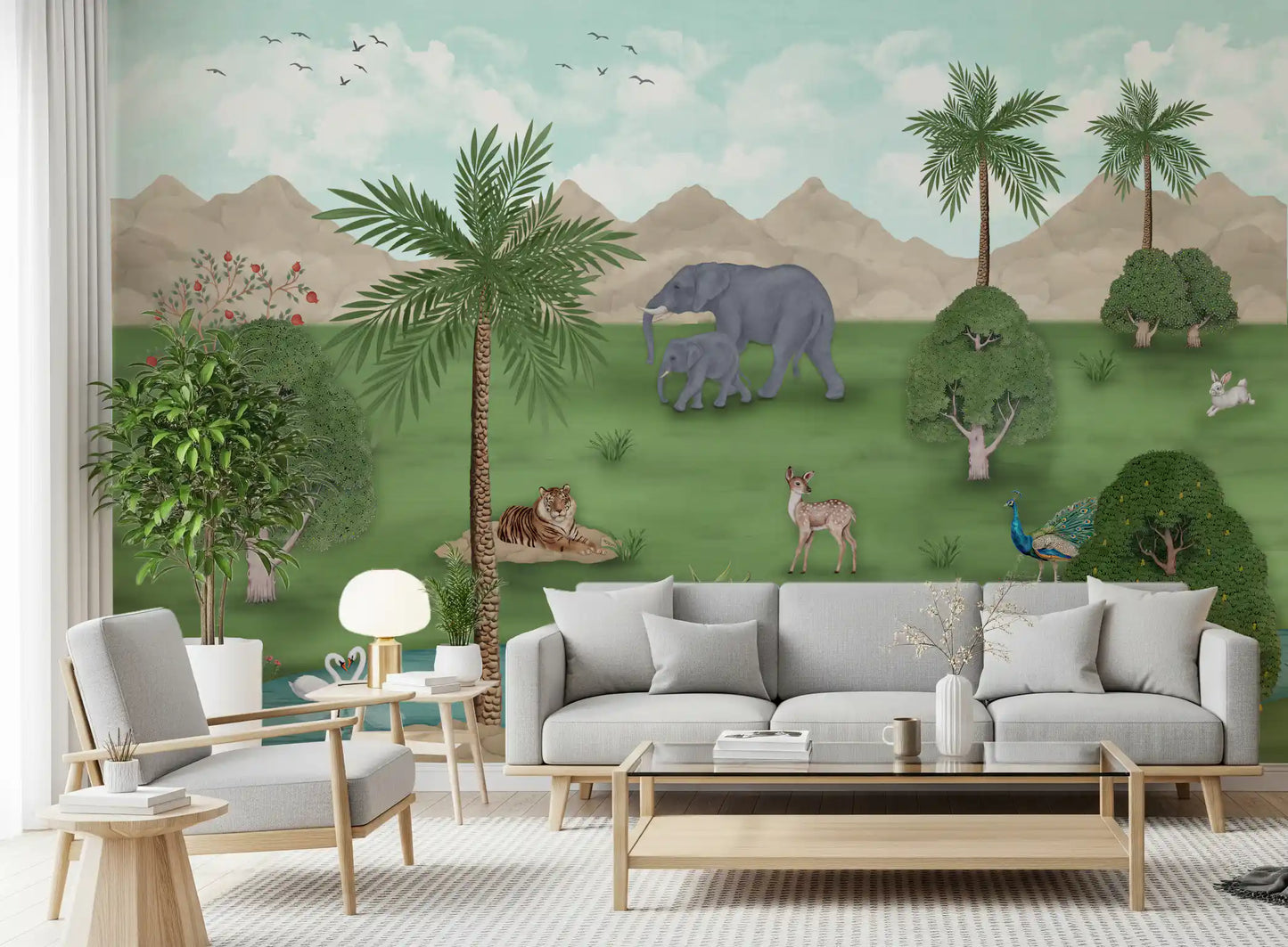 Enchanted River Oasis Wall Mural