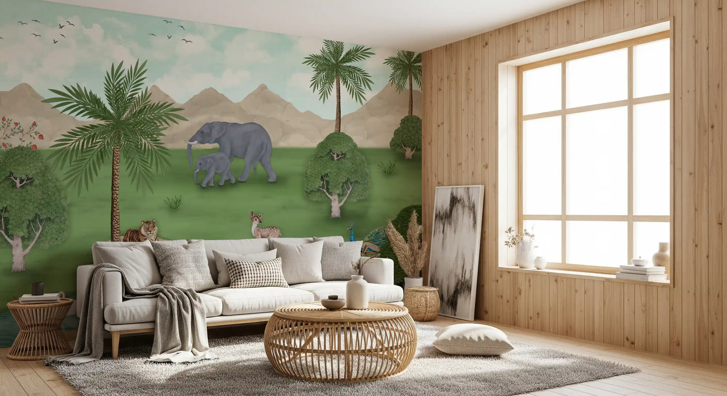 Enchanted River Oasis Wall Mural