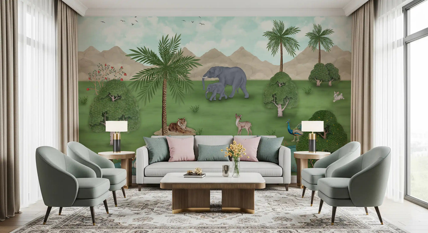 Enchanted River Oasis Wall Mural