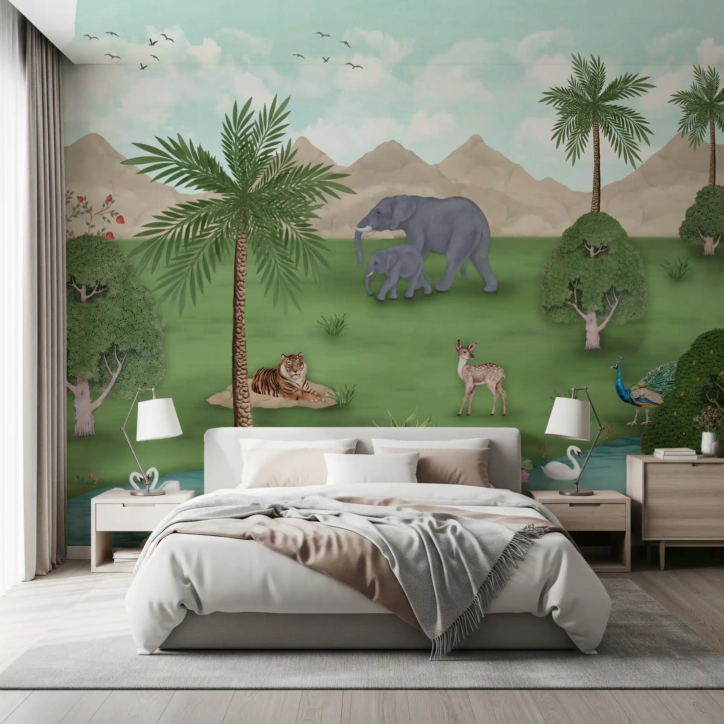 Enchanted River Oasis Wall Mural