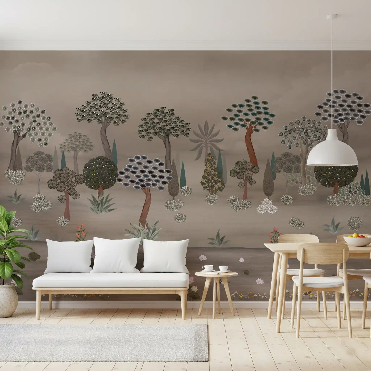 Subtle Eastern Garden Wall Mural