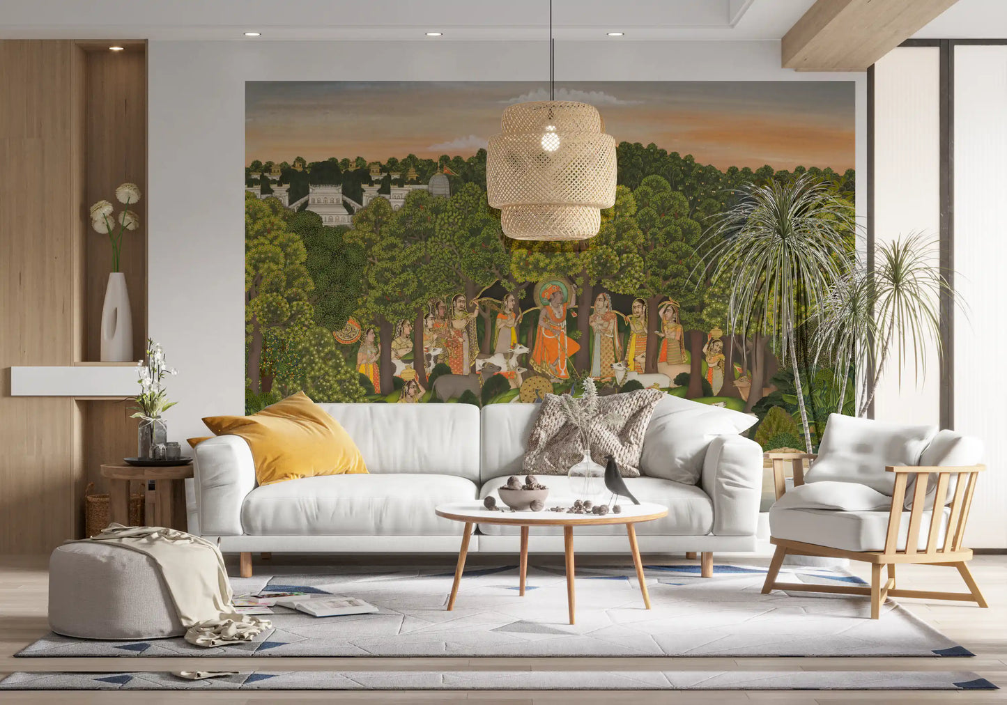 Vrindavan Forest Gathering Wall Mural