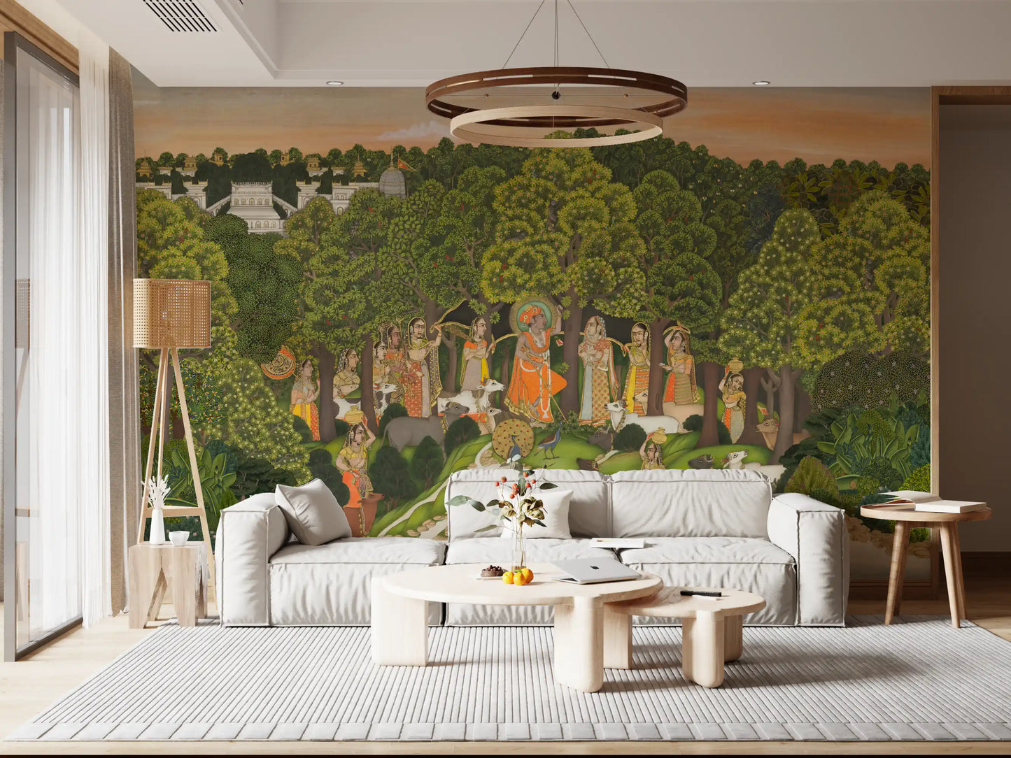 Vrindavan Forest Gathering Wall Mural