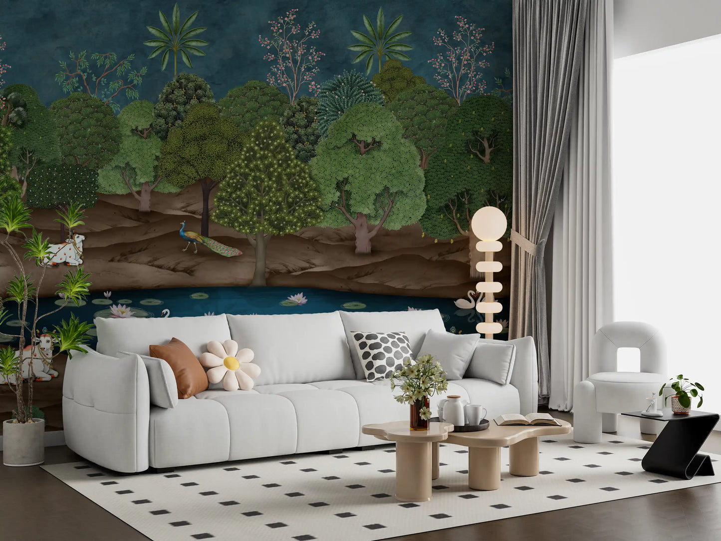 Pichwai Forest: Divine Grace Wall Mural