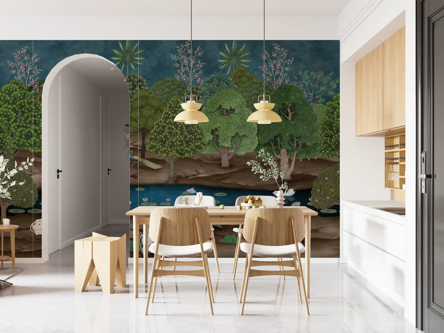 Pichwai Forest: Divine Grace Wall Mural