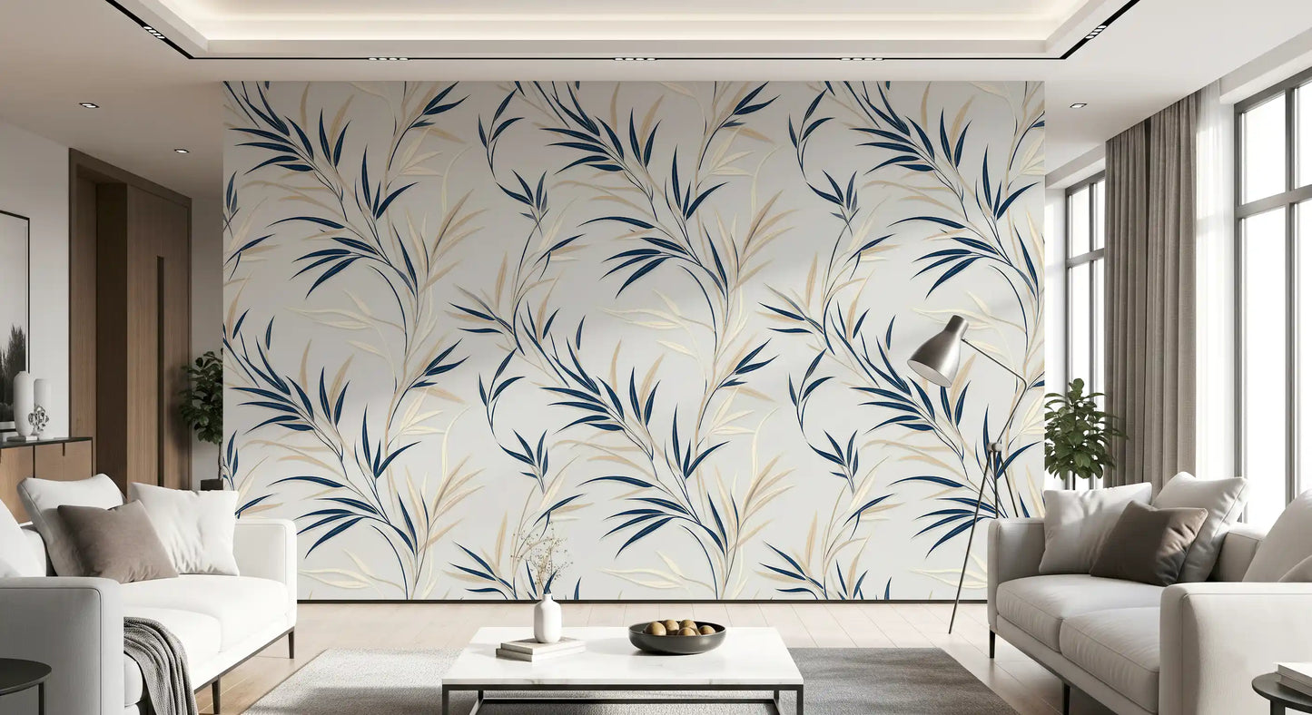 Serene Leaf Sway Wall Mural
