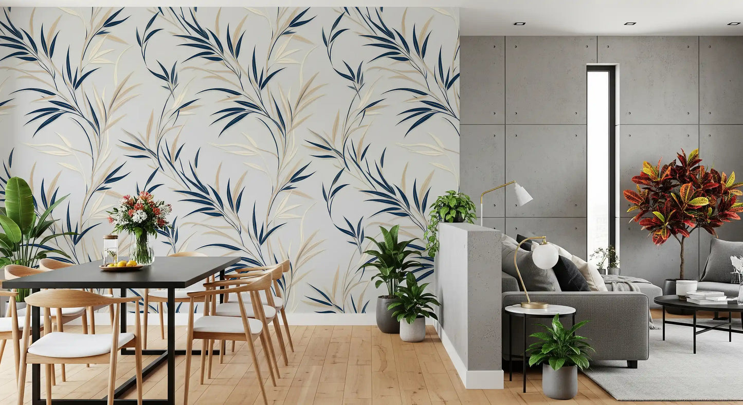 Serene Leaf Sway Wall Mural