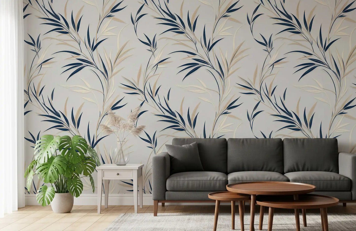 Serene Leaf Sway Wall Mural