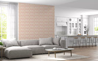 Coastal shell wallpaper creating a entryway interior 