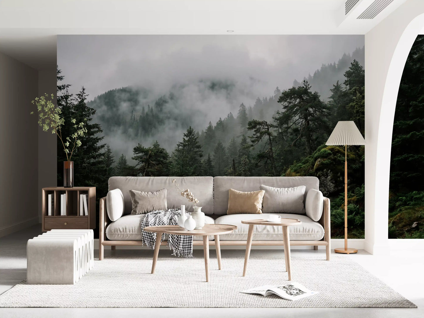 Misty Forest  Wall Mural