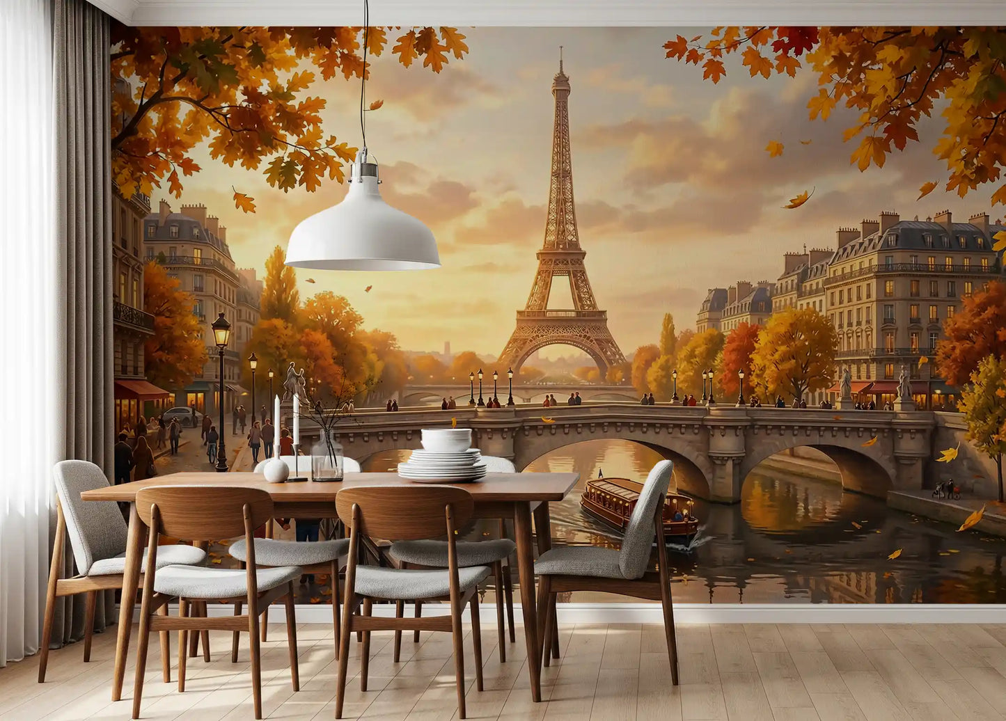 Parisian Autumn vibes Wall Mural