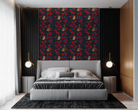 Woodland bird wallpaper placed in a bedroom style 