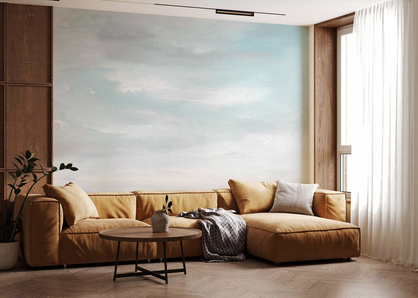 Ethereal Sky Wash Wall Mural
