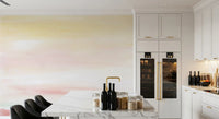 Soft sky texture mural for a light dining room backdrop