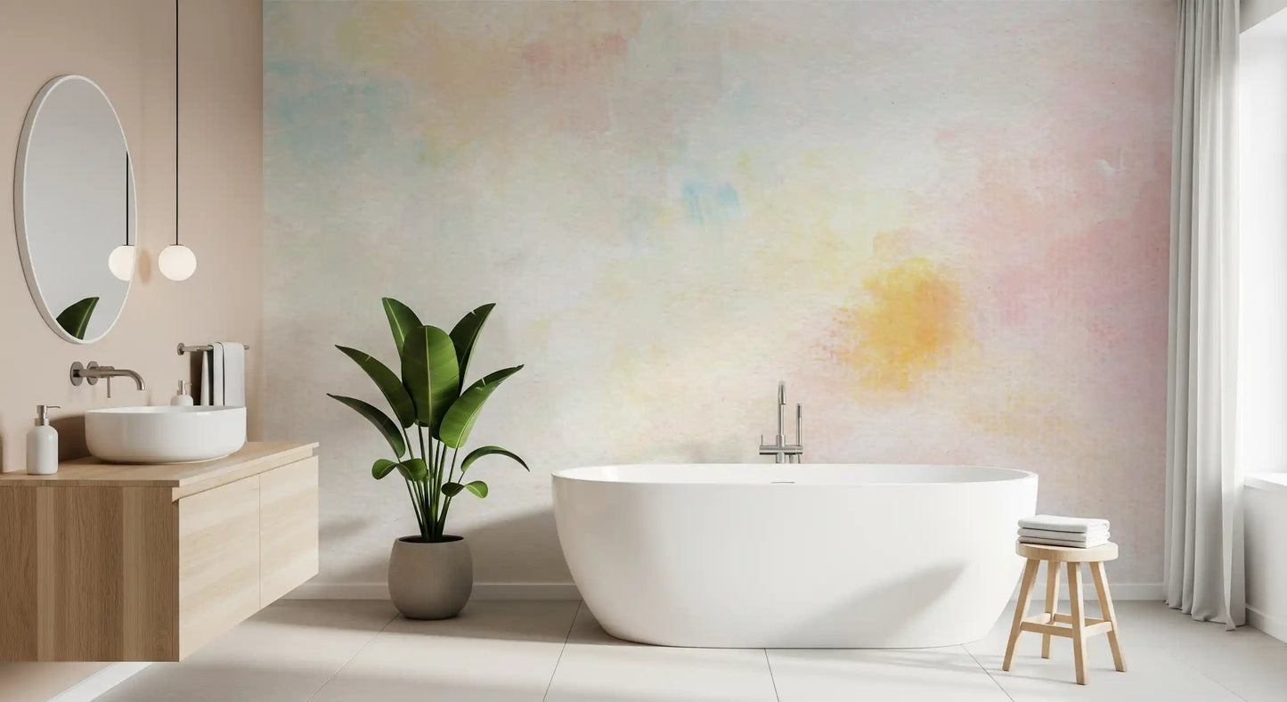 Gentle Pastel Wash Wall Mural