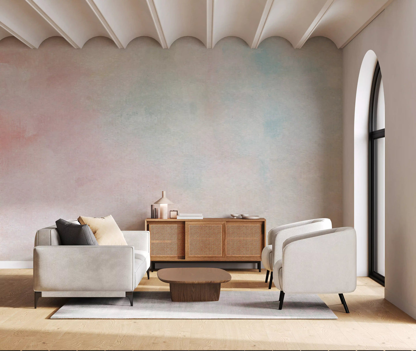 Ethereal Watercolor Wash Wall Mural