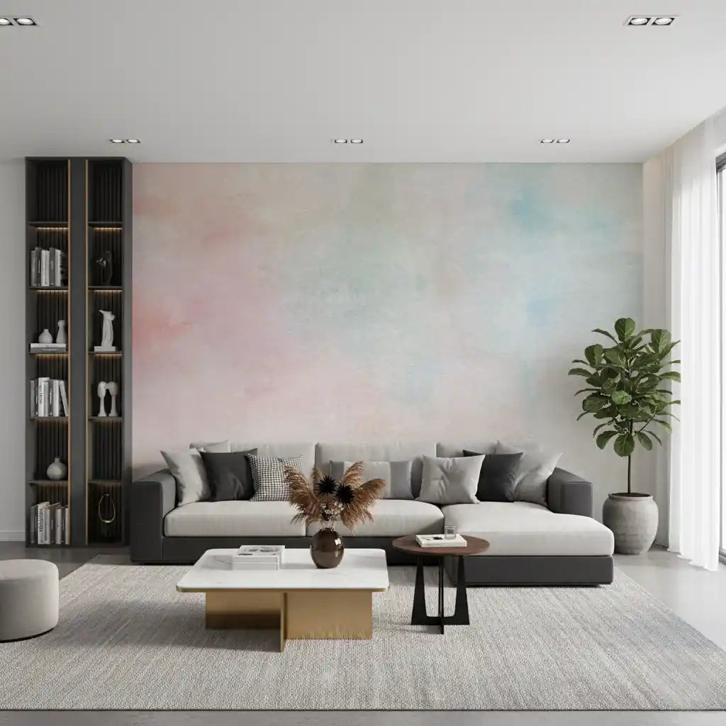 Ethereal Watercolor Wash Wall Mural