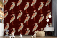 Heron & Butterflies wall mural styled for a modern play room 