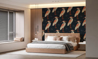 Heron butterflies wall mural in a stylish Bedroom 