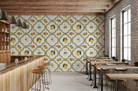 Harvest Decor wallpaper in a modern restaurants 