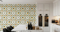 Mediterranean Harvest Decor wallpaper in a dining room